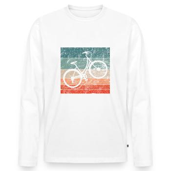 I'm the engine - funny bike saying - Men's Premium Organic Long Sleeve Shirt - white - Front - Nico (187cm)
