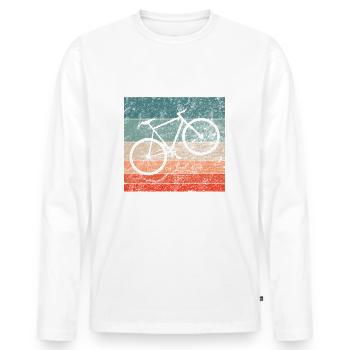 I'm the engine - funny bike saying - Men's Premium Organic Long Sleeve Shirt - white - Front - Nico (187cm)