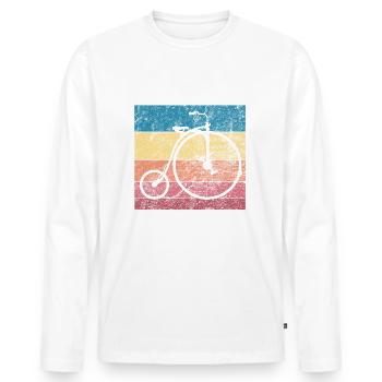I'm the engine - funny bike saying - Men's Premium Organic Long Sleeve Shirt - white - Front - Nico (187cm)
