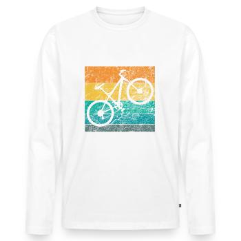 I'm the engine - funny bike saying - Men's Premium Organic Long Sleeve Shirt - white - Front - Nico (187cm)