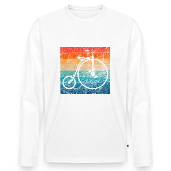 I'm the engine - funny bike saying - Men's Premium Organic Long Sleeve Shirt - white - Front - Nico (187cm)