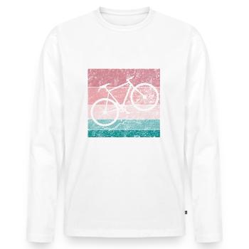 I'm the engine - funny bike saying - Men's Premium Organic Long Sleeve Shirt - white - Front - Nico (187cm)
