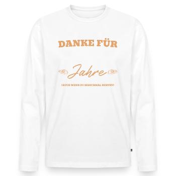 30. Hochzeitstag Mann Perlenhochzeit - Männer Premium Bio Langarmshirt - Weiß - Vorne - Nico (187cm)