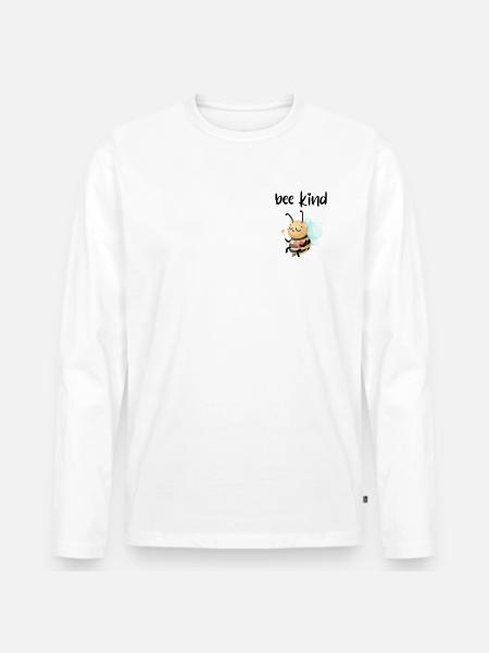 Bee Child Saying Gift - Men's Premium Organic Long Sleeve Shirt - white