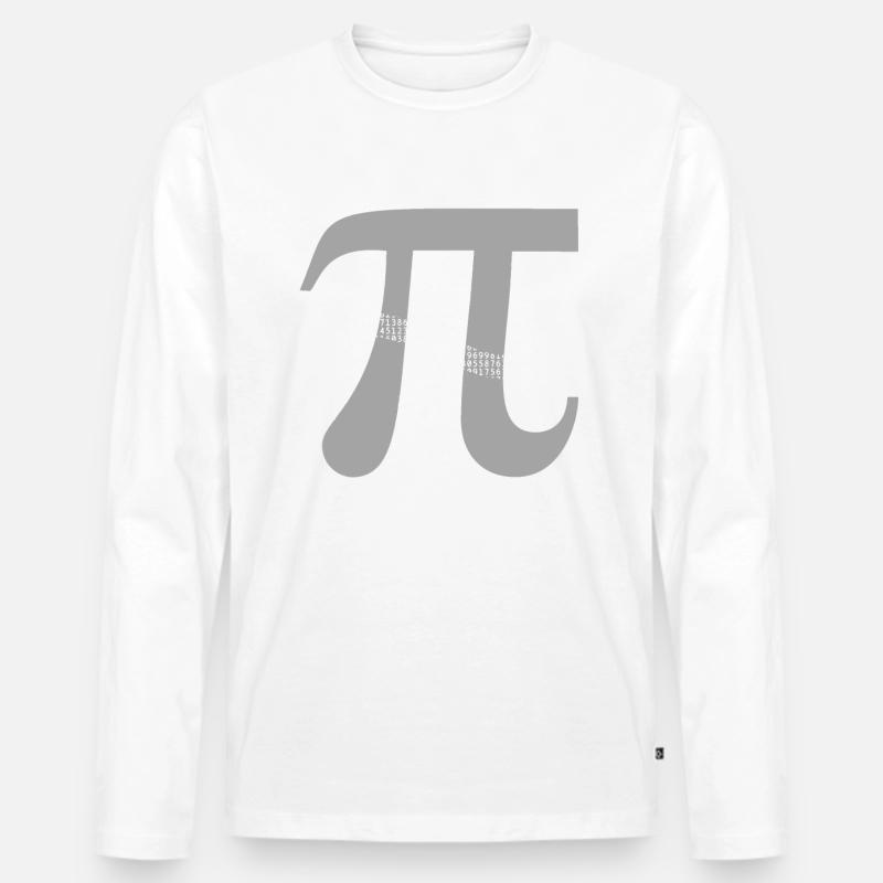 Pi Day - Mathe Mathematik Nerd Geschenk - Männer Premium Bio Langarmshirt - Weiß