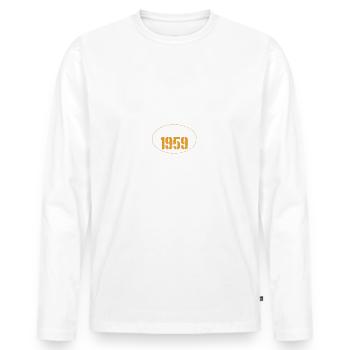 Mai 1959 - Cadeau d'anniversaire spécial pour le soixantième anniversaire - T-shirt manches longues Premium bio Homme - blanc - Devant - Nico (187cm)