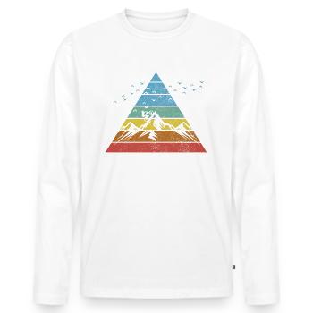 Cadeau VTT Vintage VTT - T-shirt manches longues Premium bio Homme - blanc - Devant - Nico (187cm)