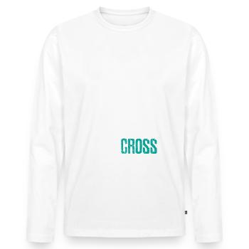 Motocross Enduro Untercrosst Motorrad Geschenk - Männer Premium Bio Langarmshirt - Weiß - Vorne - Nico (187cm)