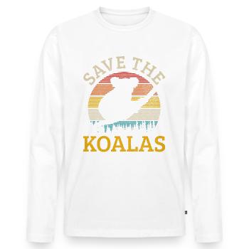 Koala bear - Men's Premium Organic Long Sleeve Shirt - white - Front - Nico (187cm)