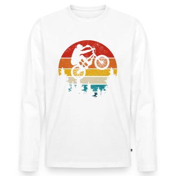 BMX - T-shirt manches longues Premium bio Homme - blanc - Devant - Nico (187cm)