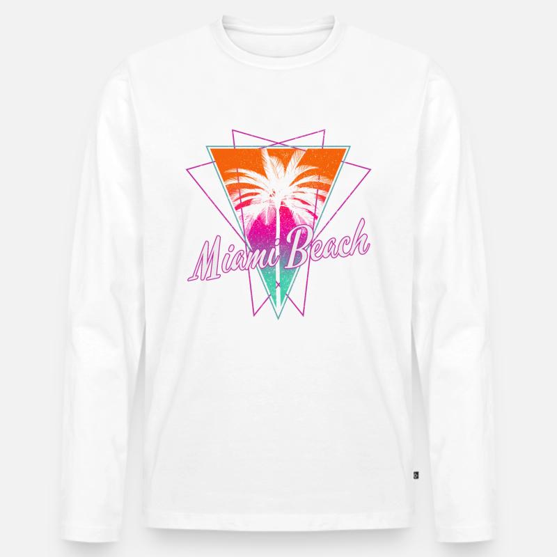 Miami Beach Florida - Männer Premium Bio Langarmshirt - undefined