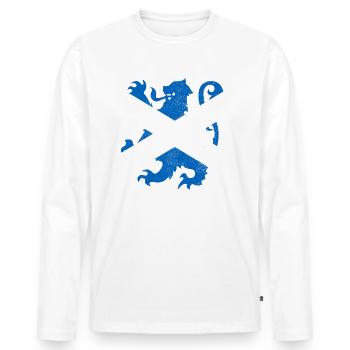 Schottland - Männer Premium Bio Langarmshirt - Weiß - Vorne - Nico (187cm)