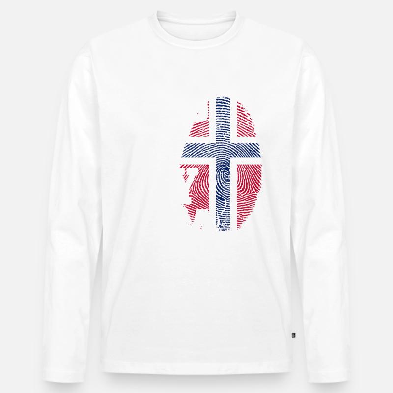 Norwegen Norge - Männer Premium Bio Langarmshirt - undefined