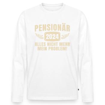Pensionär 2024 Beamter im Ruhestand - Männer Premium Bio Langarmshirt - Weiß - Vorne - Nico (187cm)