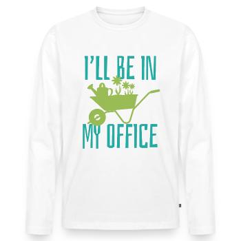 Gärtner - Garten Bauer Selbstversorger Geschenk - Männer Premium Bio Langarmshirt - Weiß - Vorne - Nico (187cm)