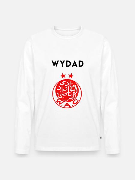 Wydad - Männer Premium Bio Langarmshirt - Weiß