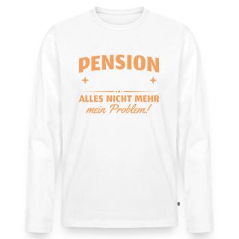 Pension 2024 Ruhestand Beamter Pensionär - Männer Premium Bio Langarmshirt - Weiß - Vorne - Nico (187cm)