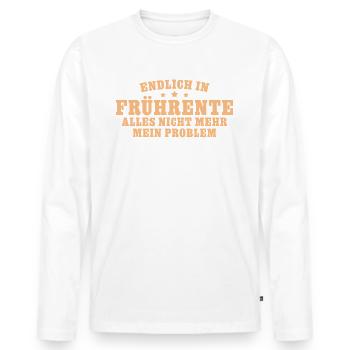 Frührente Angehender Ruhestand Altersteilzeit - Männer Premium Bio Langarmshirt - Weiß - Vorne - Nico (187cm)