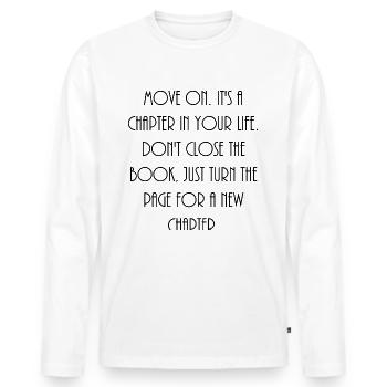 Proverbe - T-shirt manches longues Premium bio Homme - blanc - Devant - Nico (187cm)