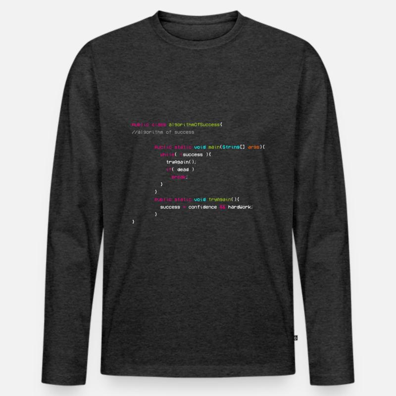 Algorithm Of Success - Coder - Computer Scientist Men's Premium Organic Long Sleeve Shirt