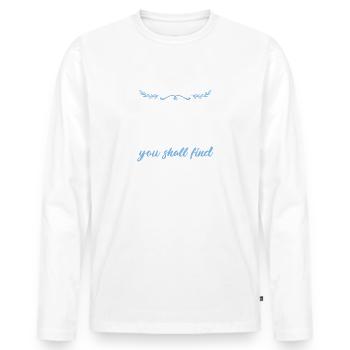 Bible verse Bible Jesus - Men's Premium Organic Long Sleeve Shirt - white - Front - Nico (187cm)
