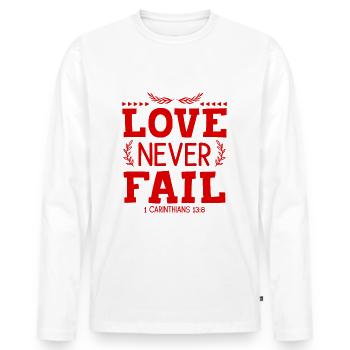 Bible verse bible jesus faith - Men's Premium Organic Long Sleeve Shirt - white - Front - Nico (187cm)
