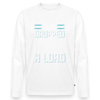 Camionneur disant - T-shirt manches longues Premium bio Homme - blanc - Devant - Nico (187cm)