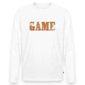 Spiel Schach Spieler - Männer Premium Bio Langarmshirt - Weiß - Vorne - Nico (187cm)