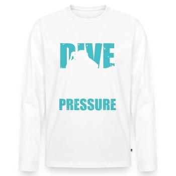 plonger plonger - T-shirt manches longues Premium bio Homme - blanc - Devant - Nico (187cm)
