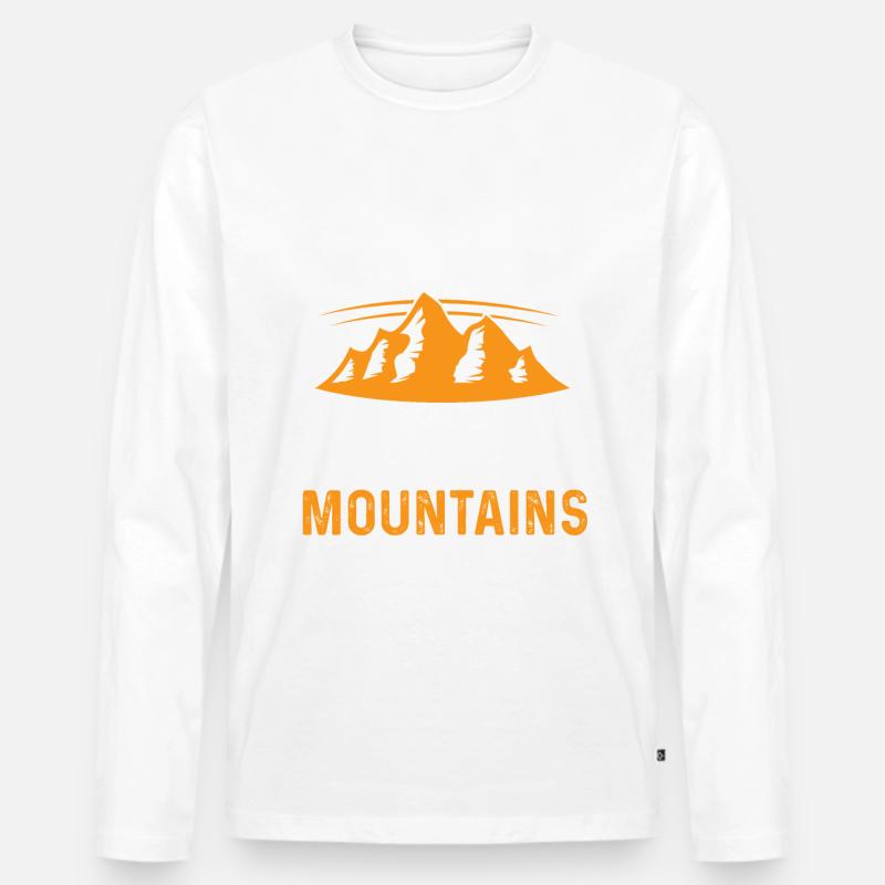 mountains spruch - Männer Premium Bio Langarmshirt - undefined