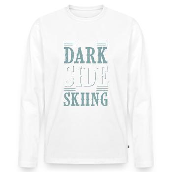 ski skiing - Men's Premium Organic Long Sleeve Shirt - white - Front - Nico (187cm)