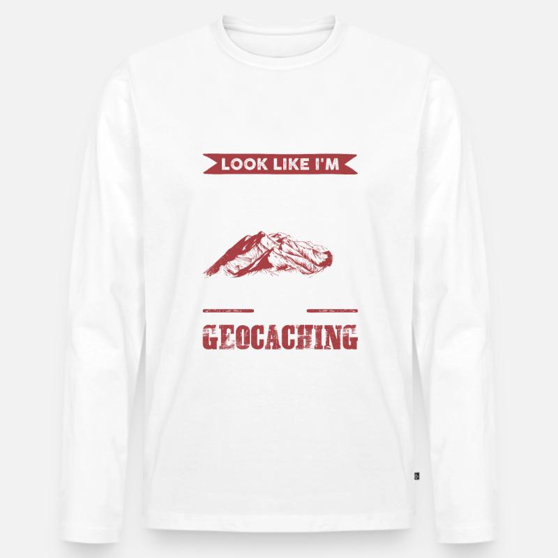 geocaching lustiger spruch - Männer Premium Bio Langarmshirt - undefined