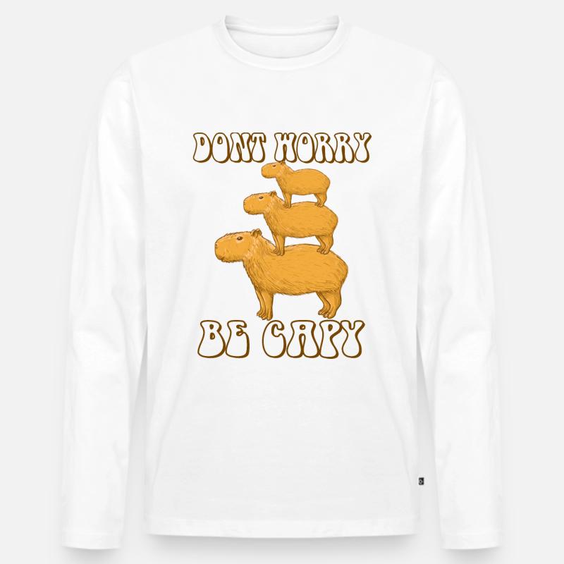 Capybara be Capy - Männer Premium Bio Langarmshirt - undefined