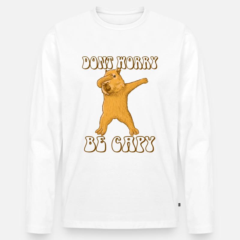 Capybara dabbing - Männer Premium Bio Langarmshirt - undefined