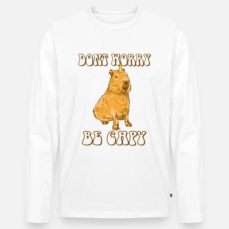 Capybara be Capy - Männer Premium Bio Langarmshirt - undefined
