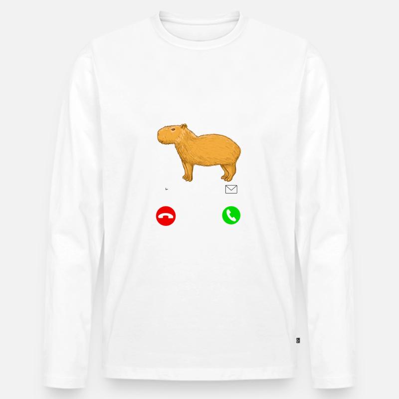 Capybara i must go - Männer Premium Bio Langarmshirt - undefined