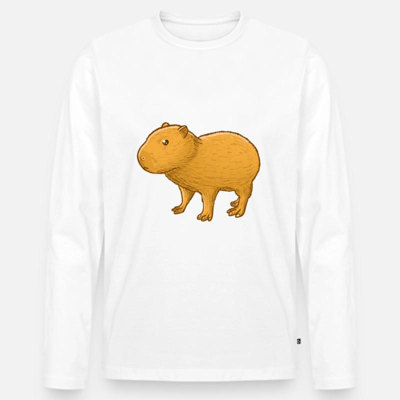 Capybara Meme - Männer Premium Bio Langarmshirt - undefined