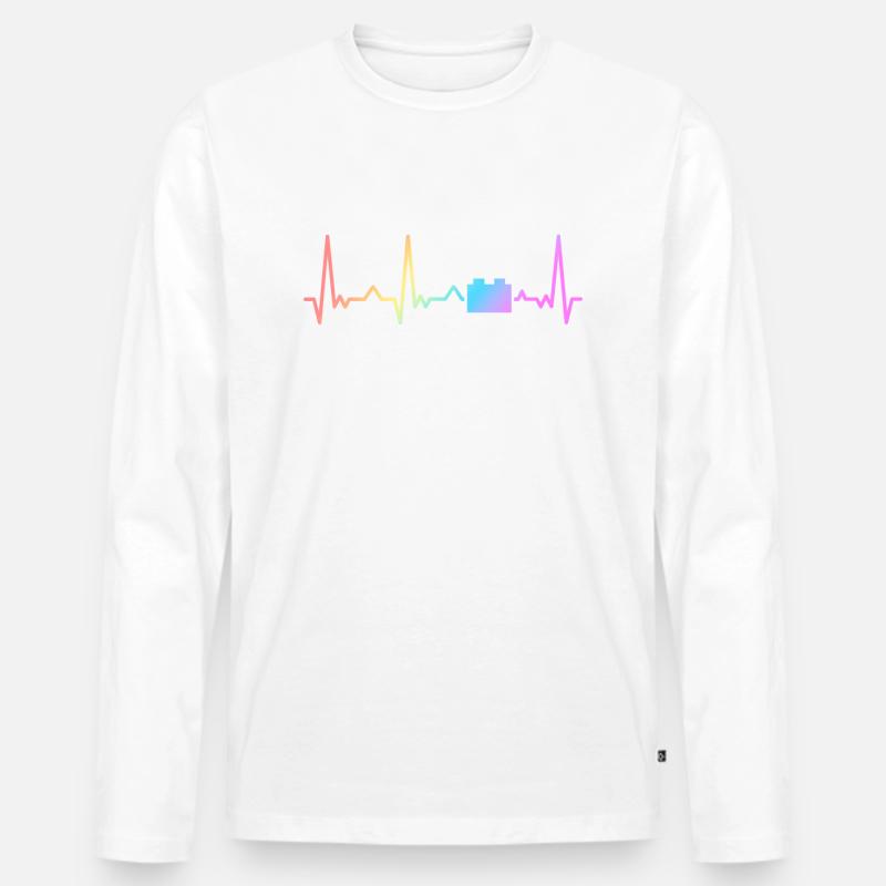Brick Builder Master Builder Klemmbaustein - Männer Premium Bio Langarmshirt - Weiß