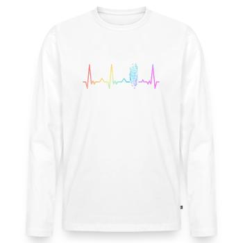 Corn Corn Cob Farmer - Men's Premium Organic Long Sleeve Shirt - white - Front - Nico (187cm)