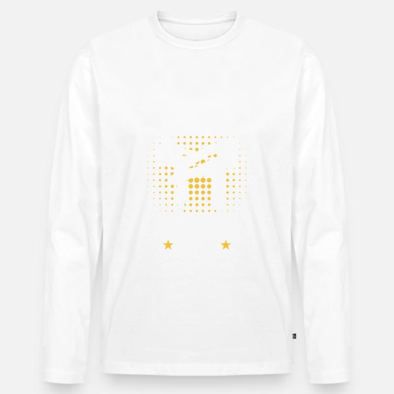 Karate Karatekämpfer Kampfkunst - Männer Premium Bio Langarmshirt - Weiß