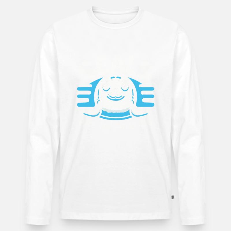 Robbe Robben Tier Seelöwe - Männer Premium Bio Langarmshirt - Weiß