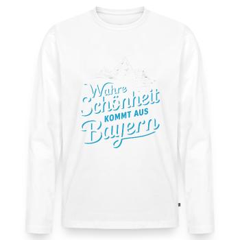 Free State of Bavaria Bavarian - Men's Premium Organic Long Sleeve Shirt - white - Front - Nico (187cm)