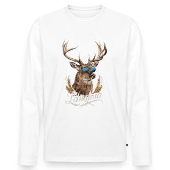 Free State of Bavaria Bavarian - Men's Premium Organic Long Sleeve Shirt - white - Front - Nico (187cm)