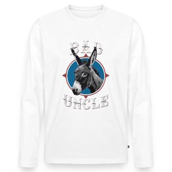 Oncle Fmilie Grand-oncle Oncle - T-shirt manches longues Premium bio Homme - blanc - Devant - Nico (187cm)