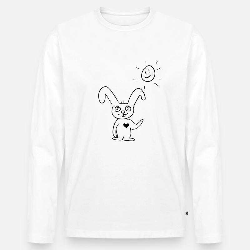 guten Morgen - Männer Premium Bio Langarmshirt - Weiß