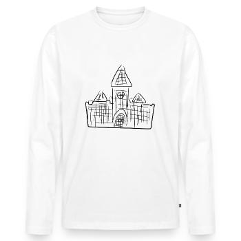 schloss mauern - Männer Premium Bio Langarmshirt - Weiß - Vorne - Nico (187cm)