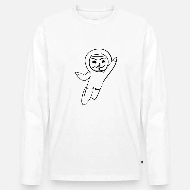 anonymous anonymous hacker mask hack programmer Men's Premium Organic Long Sleeve Shirt