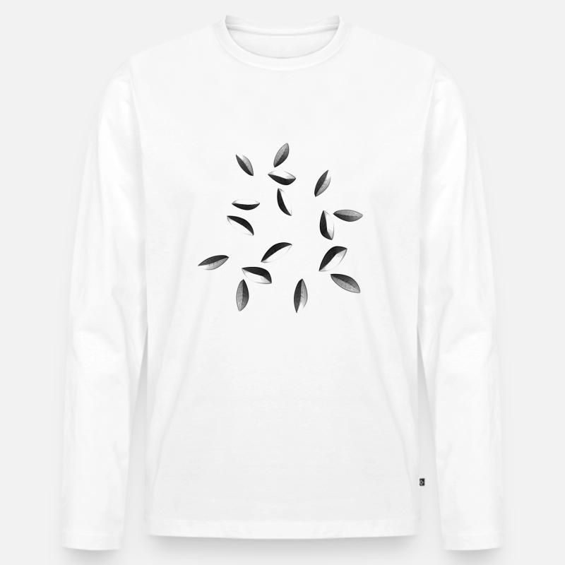graues muster grau glänzend - Männer Premium Bio Langarmshirt - Weiß
