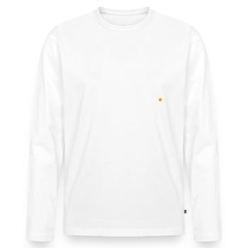 Tu tires ou tu pointes, cadeau pétanque humour - T-shirt manches longues Premium bio Homme - blanc - Devant - Nico (187cm)