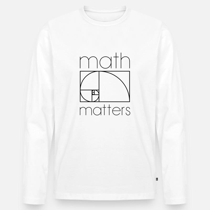 MATH MATTERS MATHEMATIK SHIRT - Männer Premium Bio Langarmshirt - Weiß